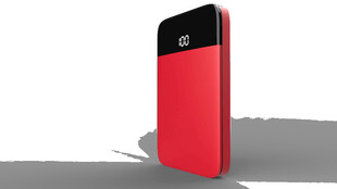 红色时尚充电宝展示