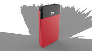 红色便携充电宝展示