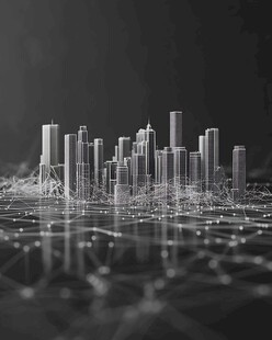 未来城市微缩景观模型