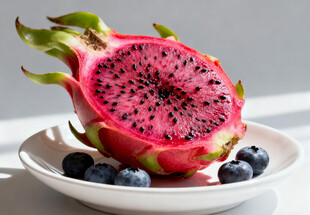 切开的红心火龙果