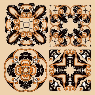 复古几何花纹装饰图案