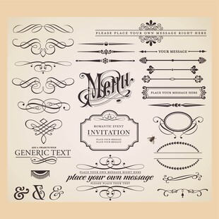 复古装饰性字体设计元素
