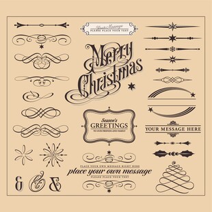 圣诞装饰矢量设计元素