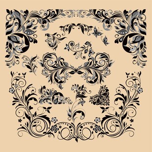 复古花纹图案设计