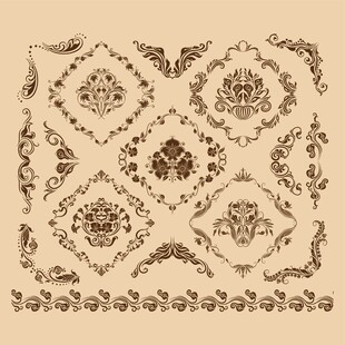 复古花纹图案设计