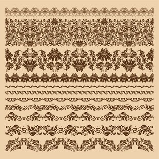 复古花纹边框图案集合