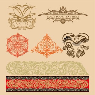复古精美装饰图案集合