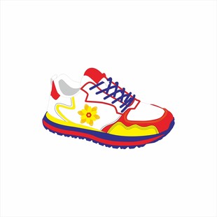 多彩卡通运动鞋设计图
