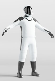 未来感白色宇航服模型