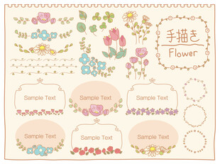 手绘花卉装饰图案素材