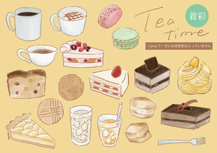 多样美味甜点与饮品集合