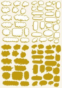 金色边框装饰图案集合