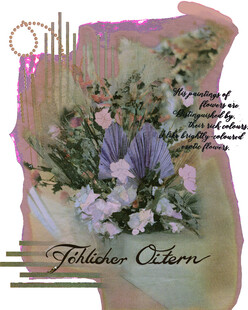 复古花卉装饰画 白墨 直喷 烫