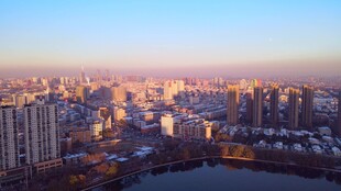 城市日出全景风光