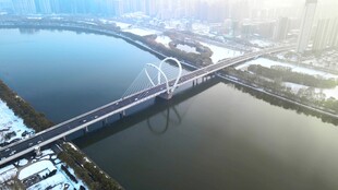 城市桥梁航拍美景