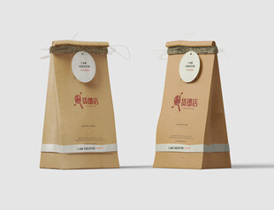 牛皮纸食品包装样机效果贴图