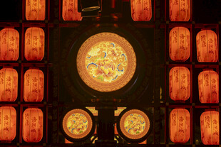 中式古典灯笼装饰景观