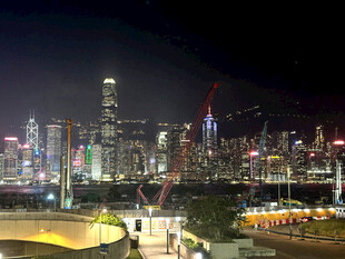 香港璀璨夜景城市风光