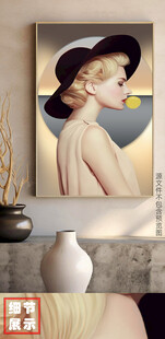 欧式简约女郎装饰画