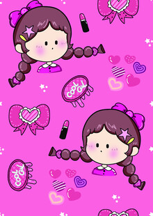 女孩卡通印花