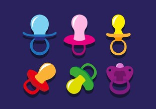 多彩可爱婴儿安抚奶嘴