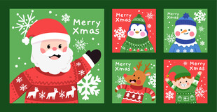 圣诞主题贺卡设计素材