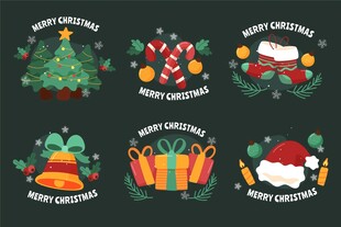 圣诞装饰图标集合