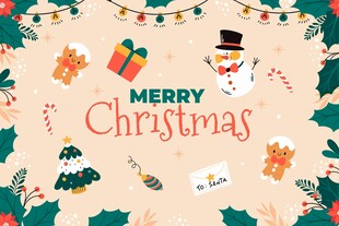 圣诞节日装饰插画