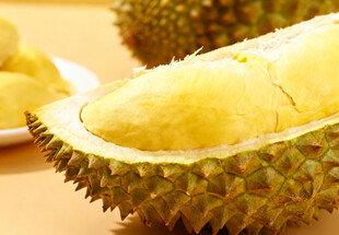 切开的榴莲果肉