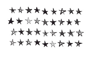 黑色五角星整齐排列图案