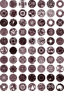 复古圆形图案素材集合