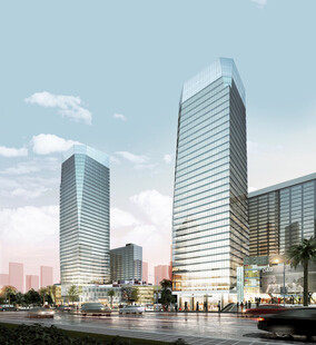 现代都市摩天大楼城市综合体景观