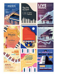 多样音乐海报展示