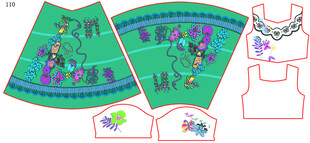 卡通图案服装印花设计稿