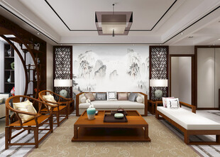 中式典雅客厅室内装饰图