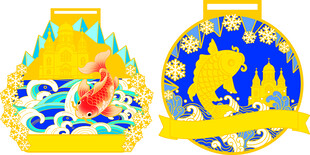 精美海洋主题金属奖牌