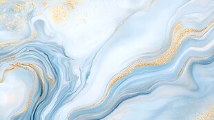 蓝白黄流体艺术纹理图案