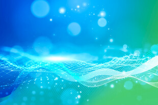 梦幻蓝绿渐变科技背景图