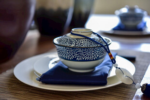 中式青花瓷茶具