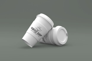 白色纸杯样机展示