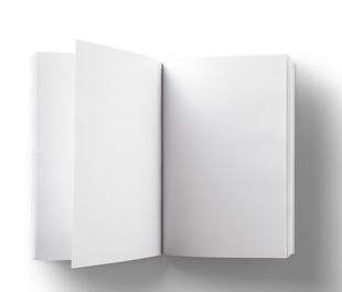 空白翻开的书籍