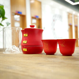 红色茶具套装