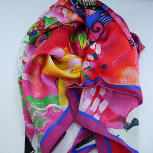 多彩印花时尚女士丝巾