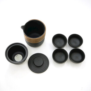 简约黑色茶具套装