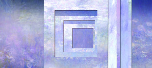 梦幻紫色几何空间画面