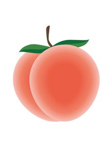 渐变桃子