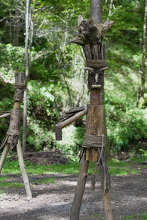 森林中的创意树装置