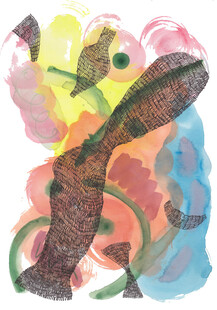 儿童创意水彩动物画作