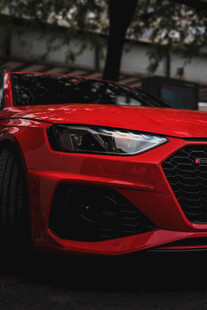 炫酷红色跑车特写