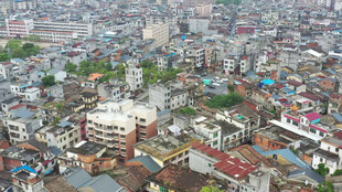 俯瞰多彩城市建筑景观